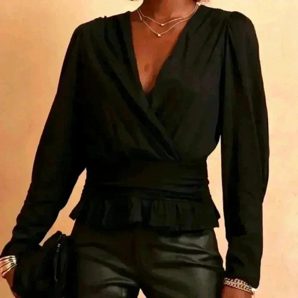 Banana Republic Petite Wrap Top - Picture 1 of 9